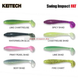 Keitech Swing Impact Fat 3,8"  (9,6 cm) gumihal többféle színben